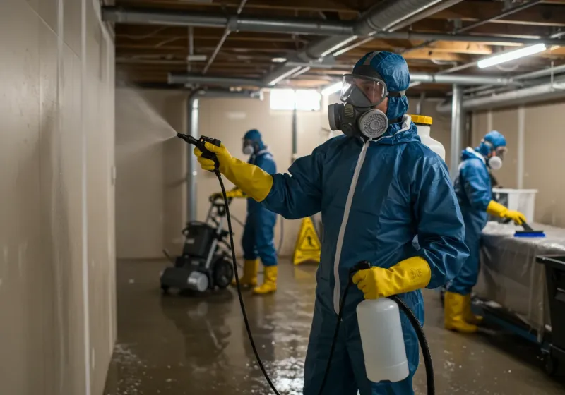 Basement Sanitization and Antimicrobial Treatment process in Walker, MI